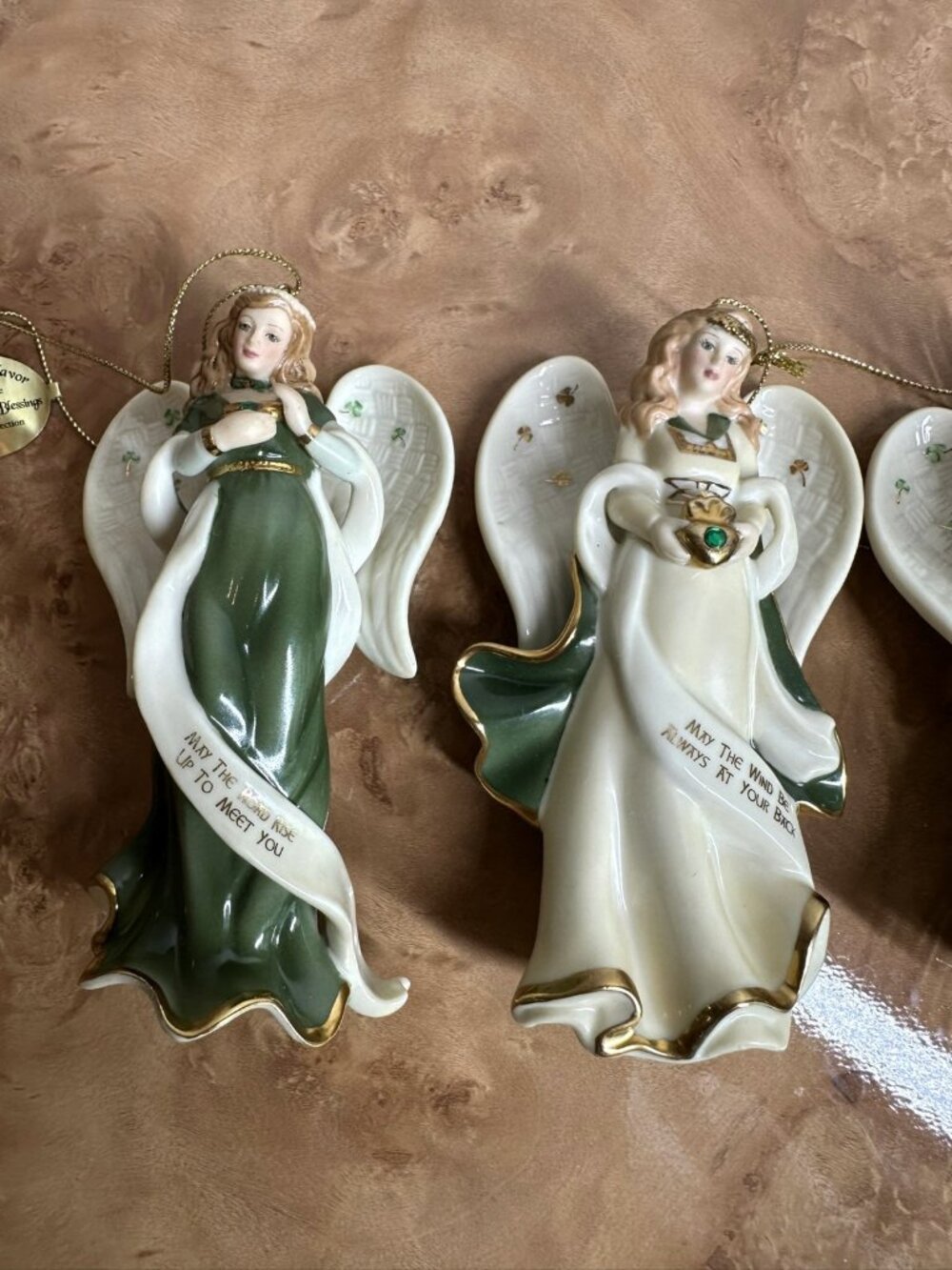 The Bradford Editions Heavenly Irish Blessings Angel Ornament Collection Set - Picture 2 of 7